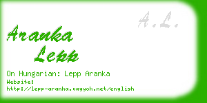 aranka lepp business card